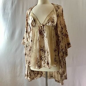 Victoria’s Secret animal print satin robe and gown
